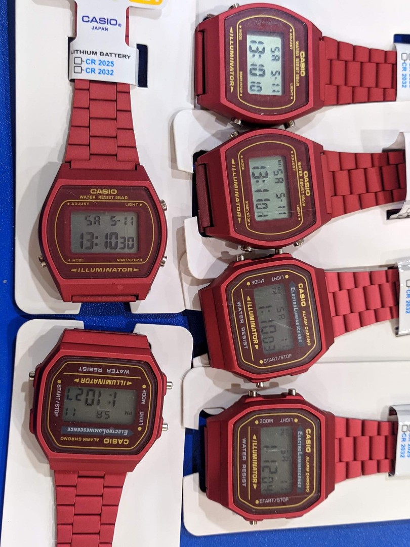 casio vintage matte red price