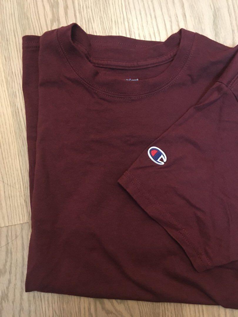 maroon champion t shirt