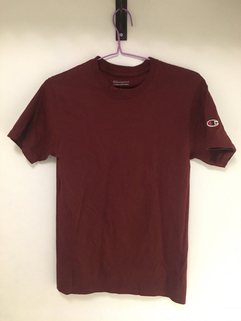 maroon champion t shirt