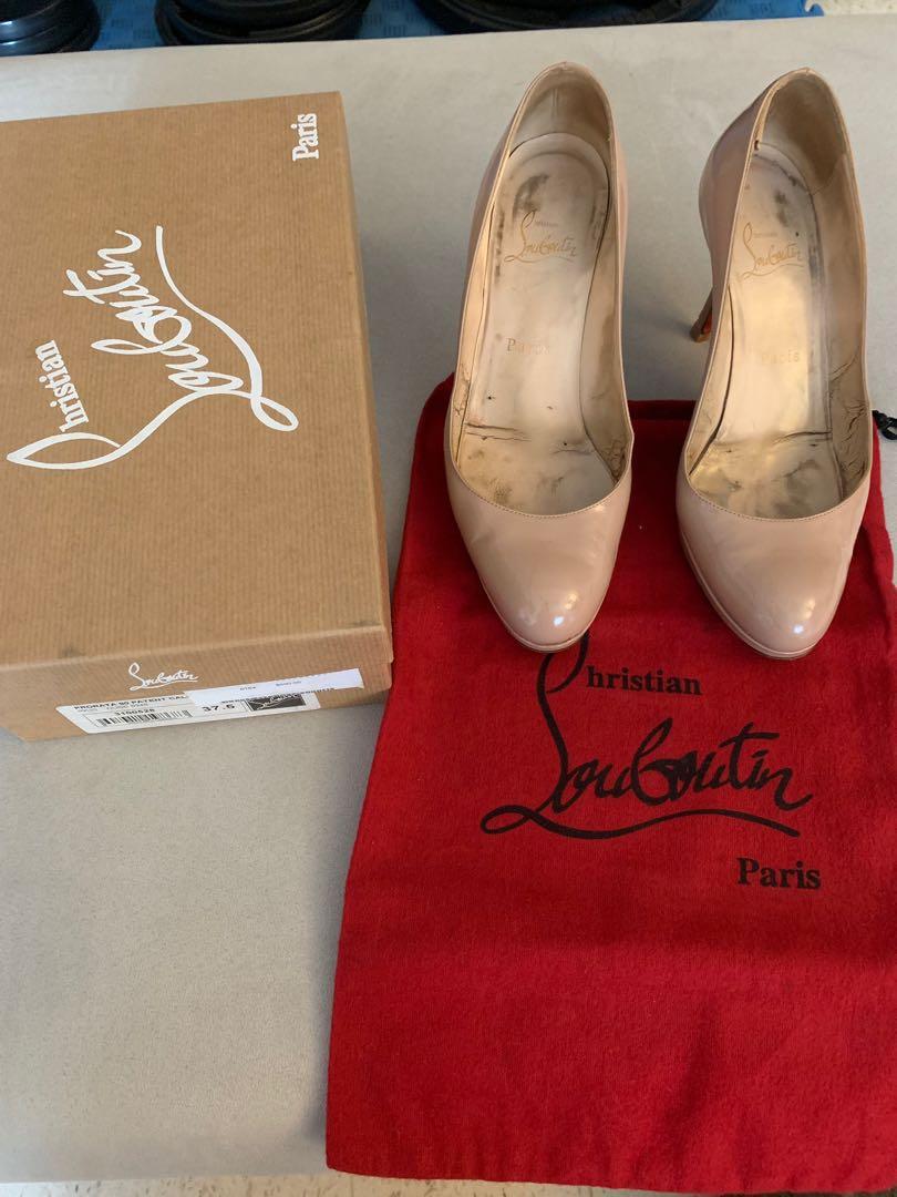 christian louboutin nude patent