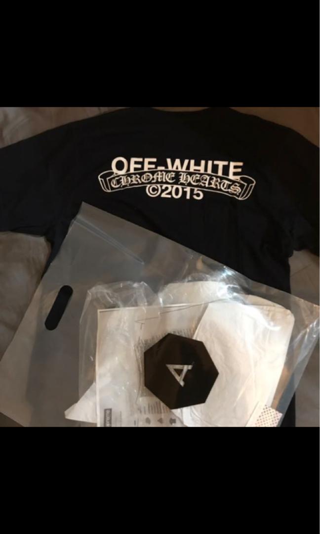Chrome hearts x Off white 1st collab t shirt Men s Fashion Tops