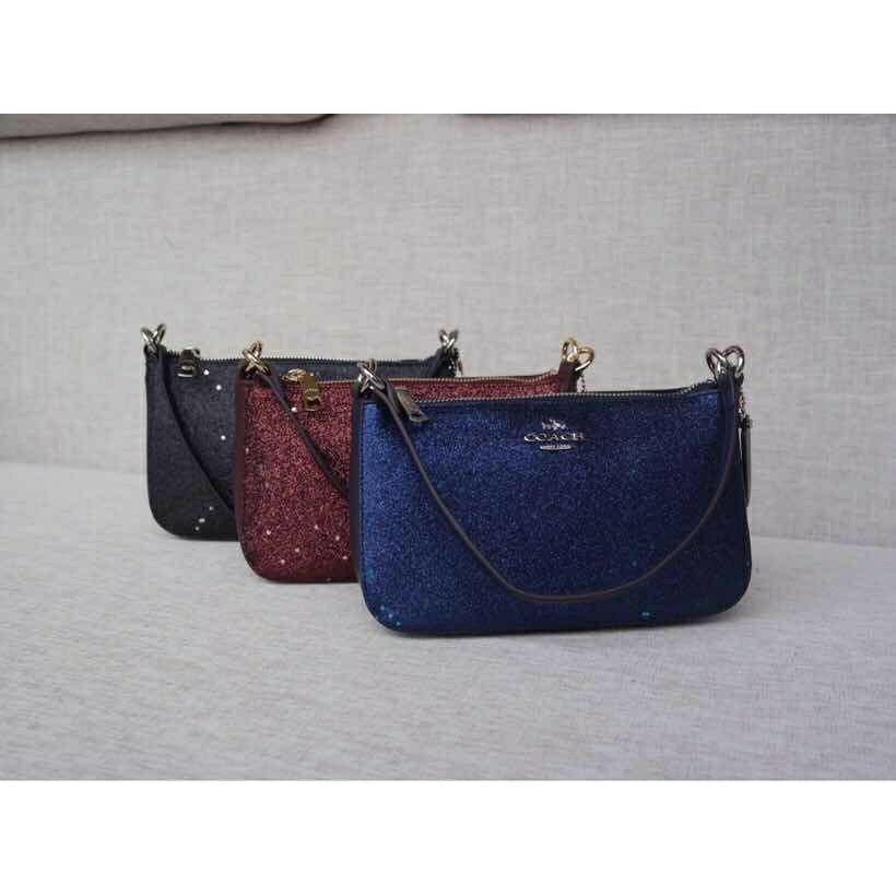 COACH F39656 TOP HANDLE POUCH with STAR GLITTER Women s Fashion