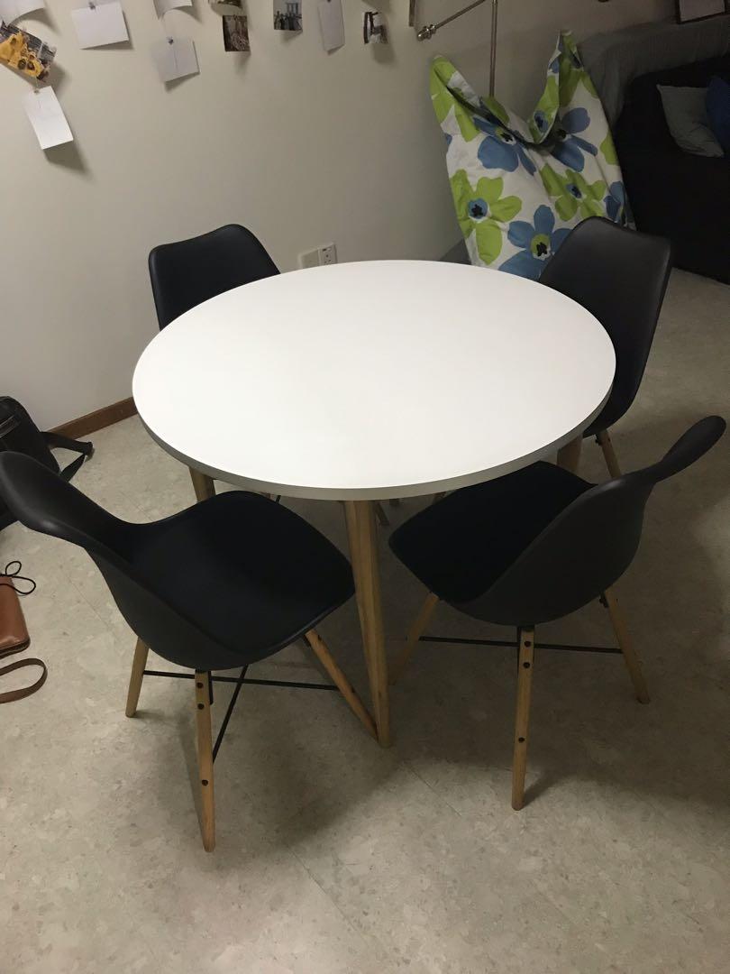 Designer Dining Set Table 4 Chairs Furniture Tables Chairs On Carousell