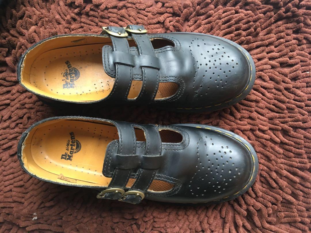 Dr. Martens Mary Jane Double Straps Ori Fesyen Wanita Sepatu di