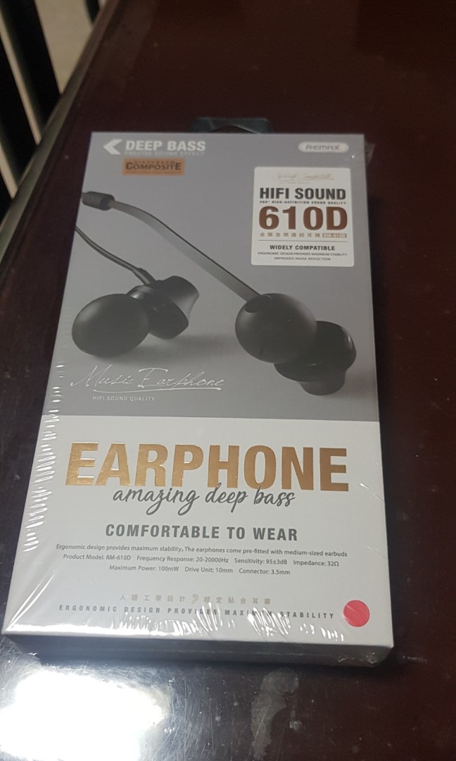 remax earphone 610d