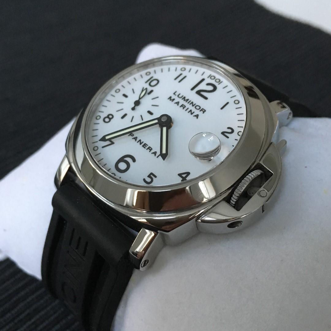 Panerai Luminor Marina PAM049 40mm white dial overhauled 2013 excellent