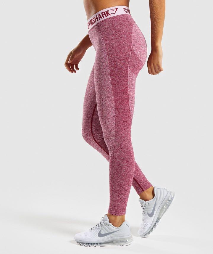 Gymshark Flex Leggings V3 Beet Pink Men s Fashion Bottoms
