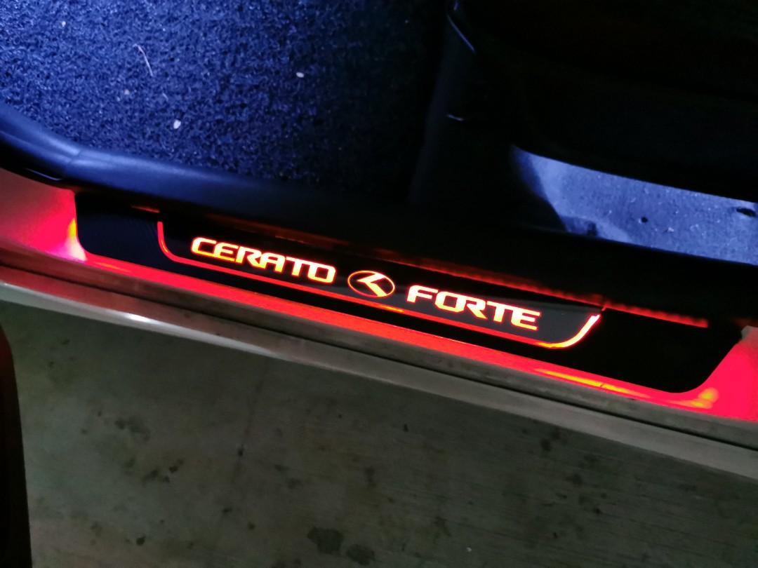 Kia Cerato Forte Illuminated LED Door Sill Scuff Plates, Car