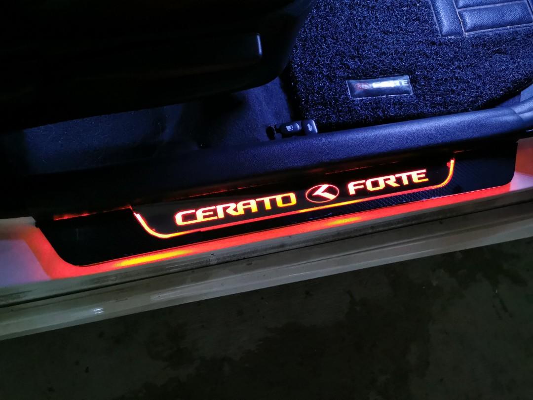 Kia Cerato Forte Illuminated LED Door Sill Scuff Plates, Car