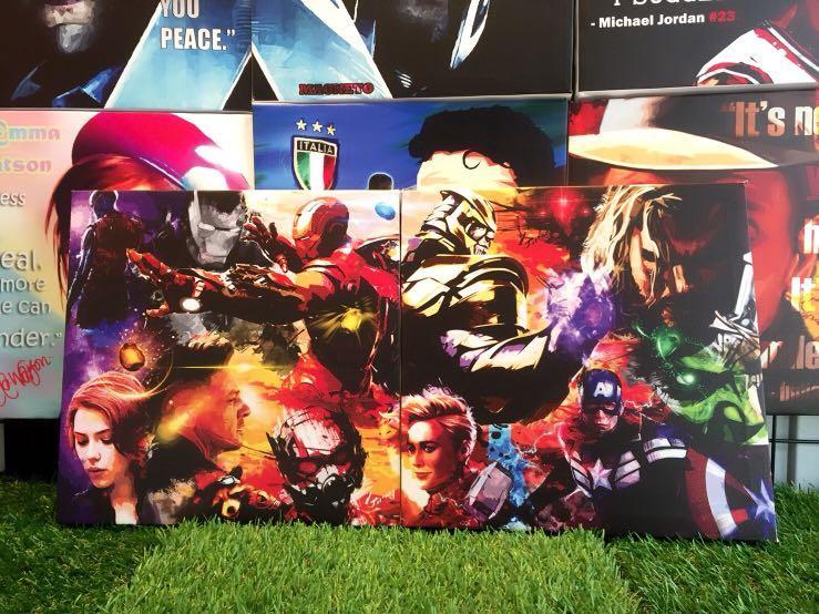 Marvel End Game Avengers Canvas Pop Art Picture Wall Frame Design Craft Art Prints On Carousell