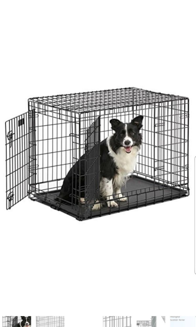 MidWest Homes for Pets Ulitma Pro (Professional Series & Most Durable MidWest Dog Crate Extra-Strong Double Door Folding Metal Dog Crate w/ Divider Panel, Floor Protecting 
