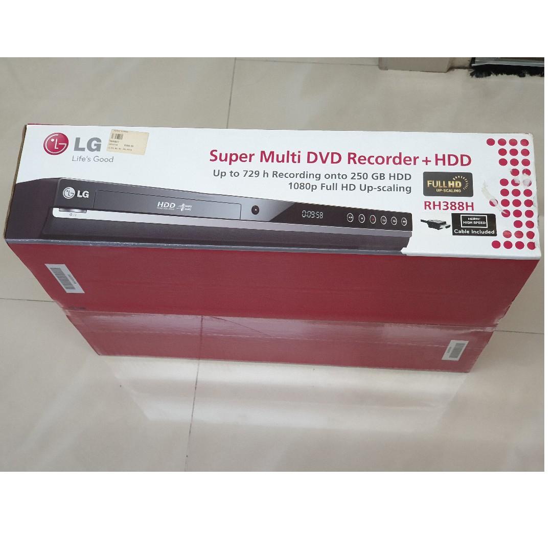NEW LG 250GB HDD/DVD Recorder RH388H Record Any Video via RCA Inputs, Electronics, Others on