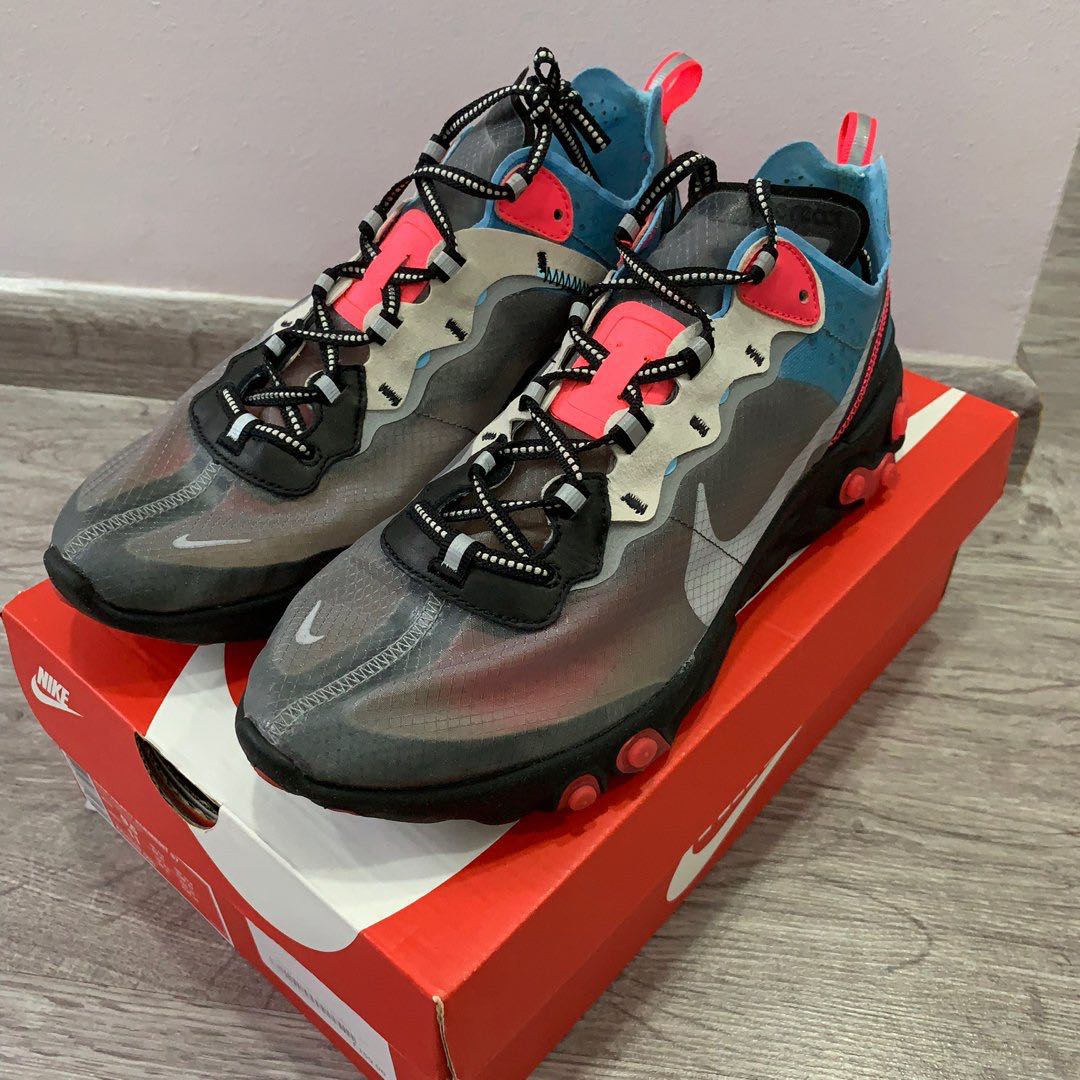 Nike React Element 87 Black Cool Grey Blue Chill