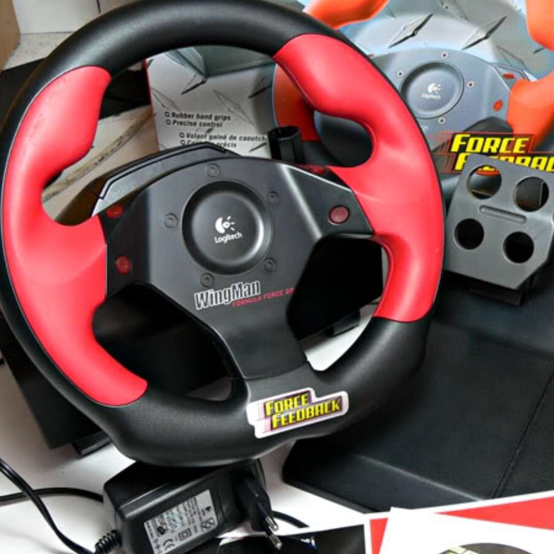 PC Logitech Wingman Formula Force GP Racing Wheel with Pedals, Video