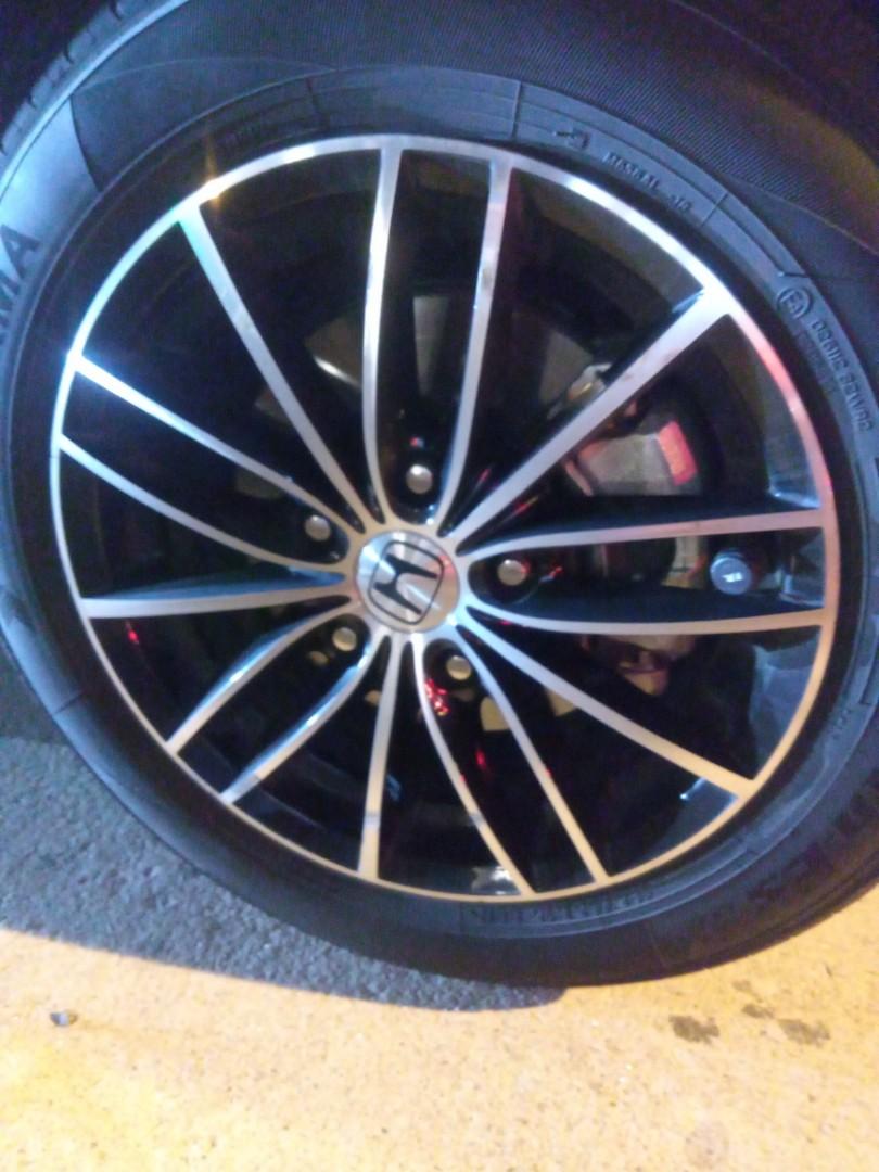 15" rims and tires (PCD 5 x 114.3) for Honda Vezel Freed Odyssey Toyota