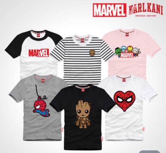 Po Marvel Karlkani T Shirt Tops Tee Spiderman Avengers Men S