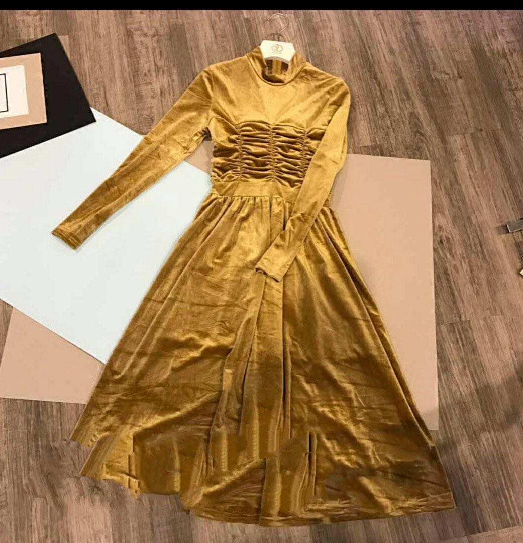 Gold top velvet gown
