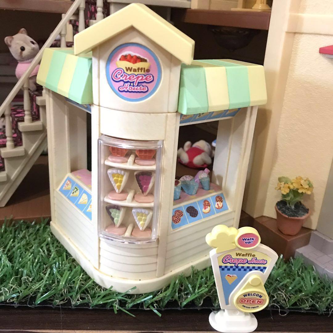 Sylvanian families waffle crepe house store
