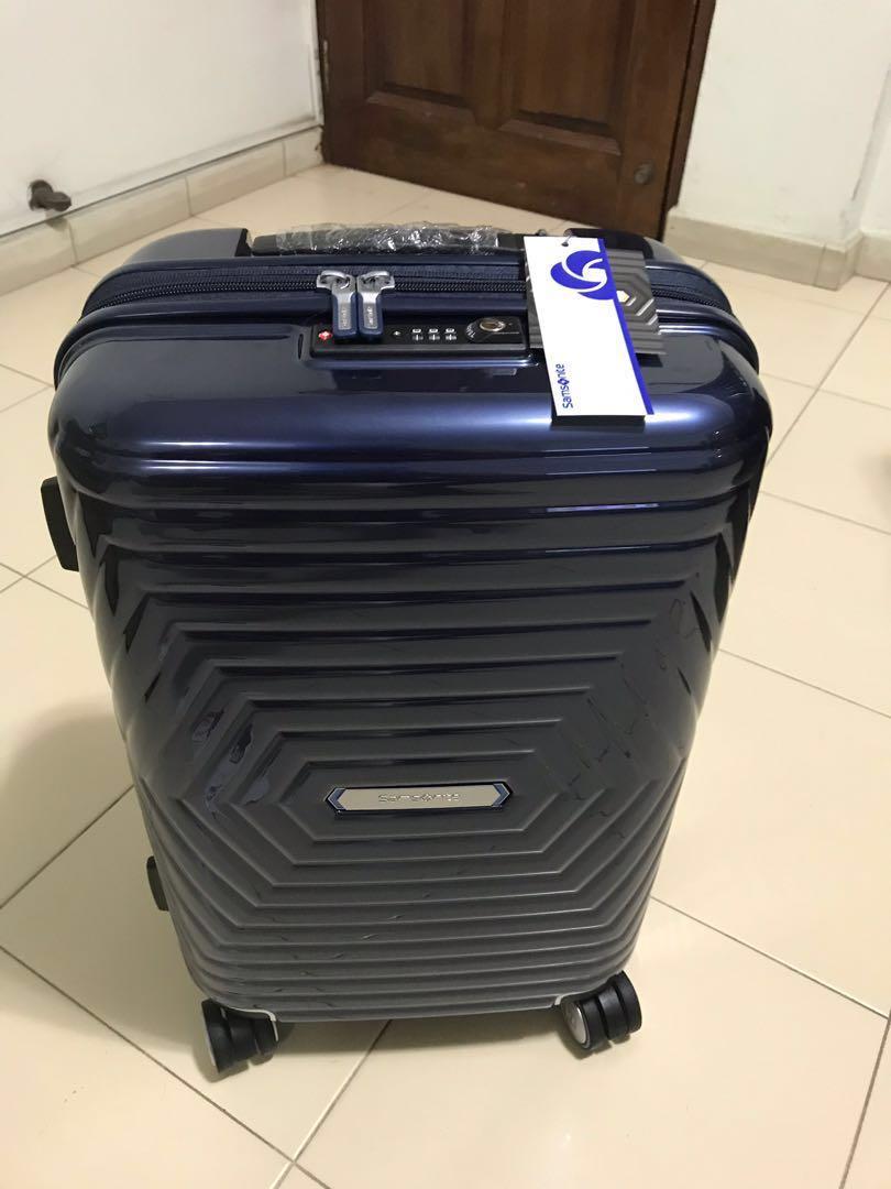 navy blue samsonite luggage