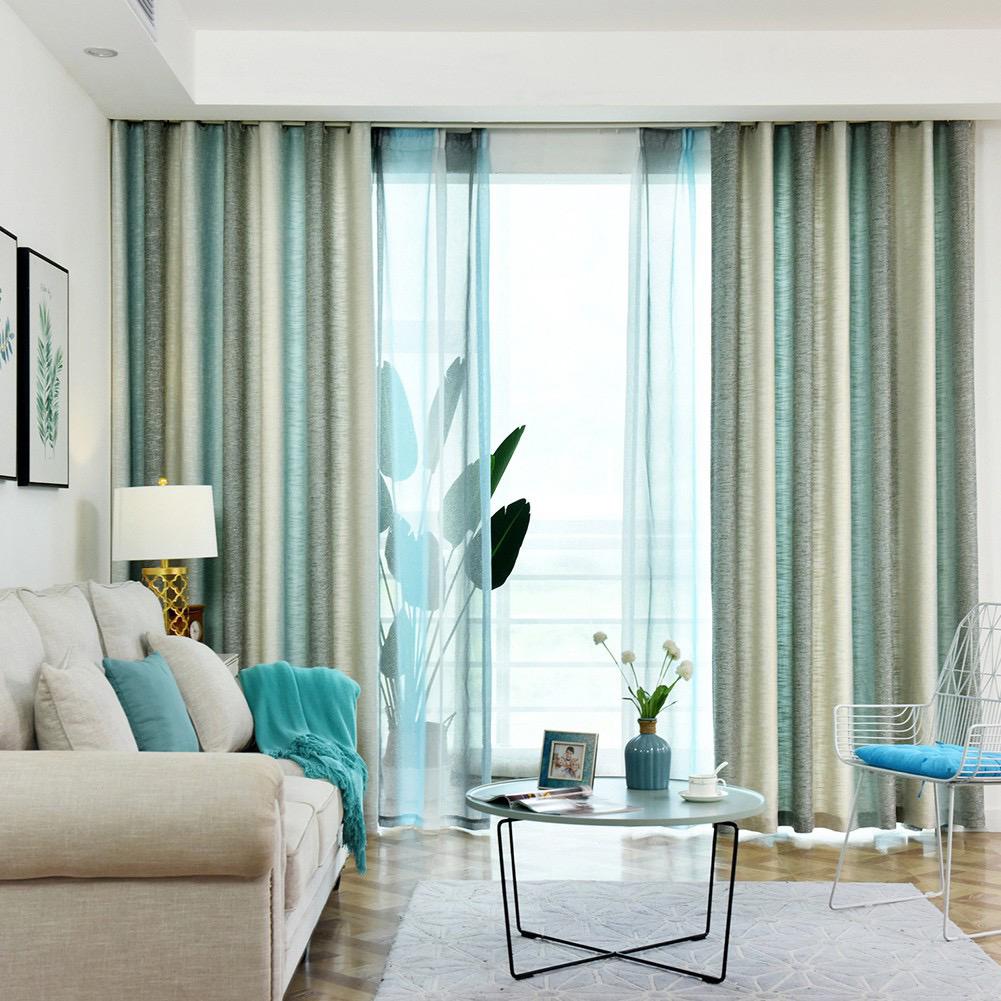 Semi Blackout Multi Color Thick Curtain Tulle Sheer Curtain