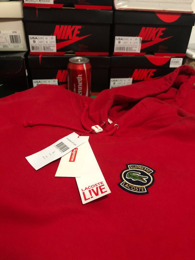 Supreme lacoste hooded sweatshirt outlet