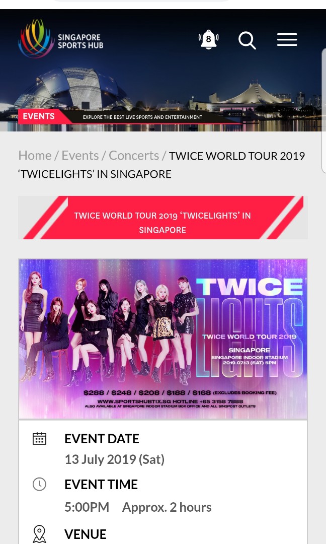 Twice World Tour 2019 Selling At Original Price Cat 2 Tickets X 3 Tickets Vouchers Event Tickets On Carousell