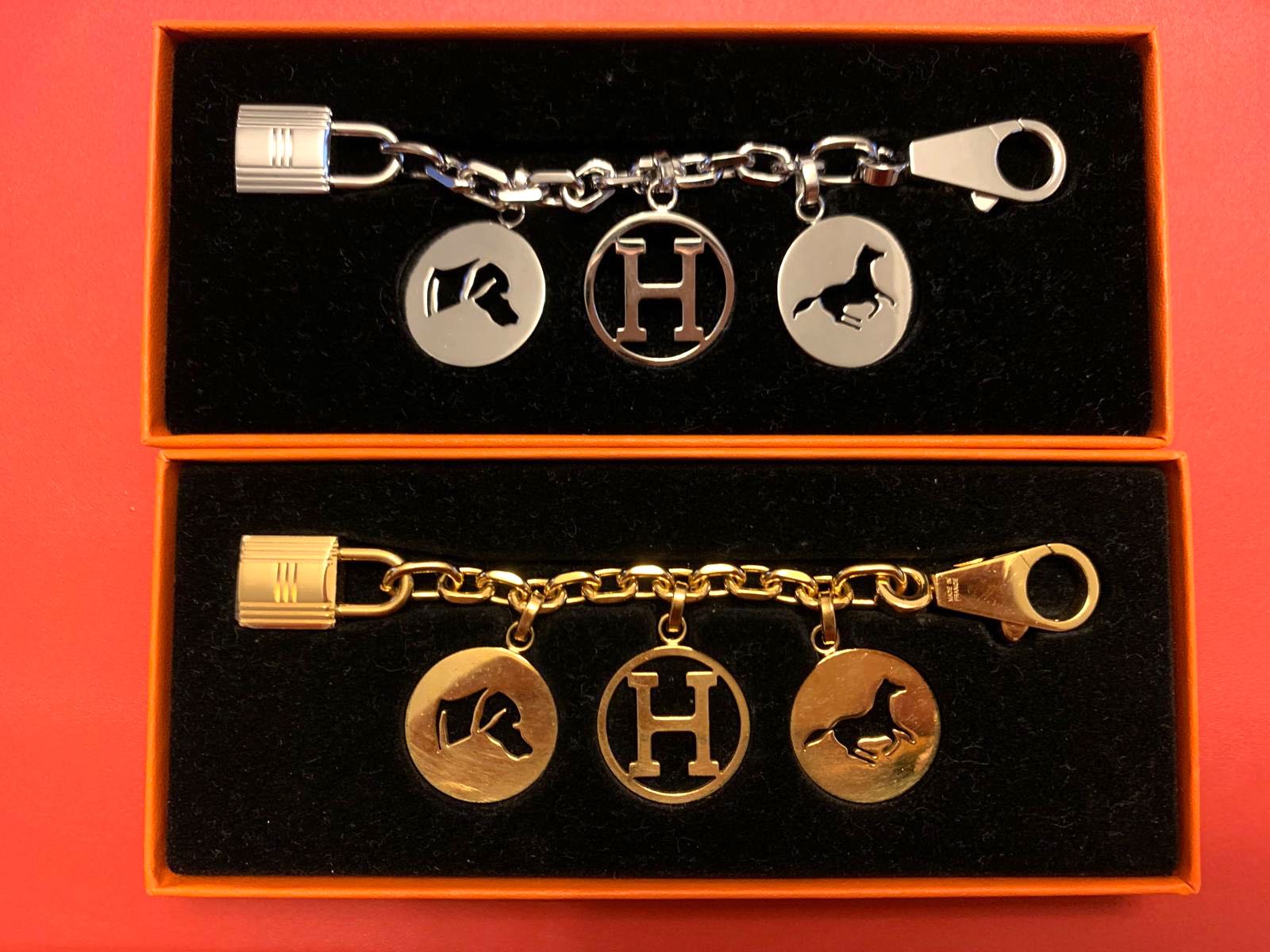 Very Rare - Brand New Silver Hermes Breloque Charm / Bag Chain