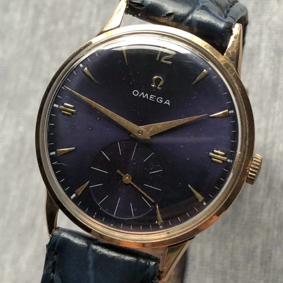 Vintage Omega Watch Jumbo Cal 265 Small Seconds 1947 Pre Seamaster ROSE GOLD