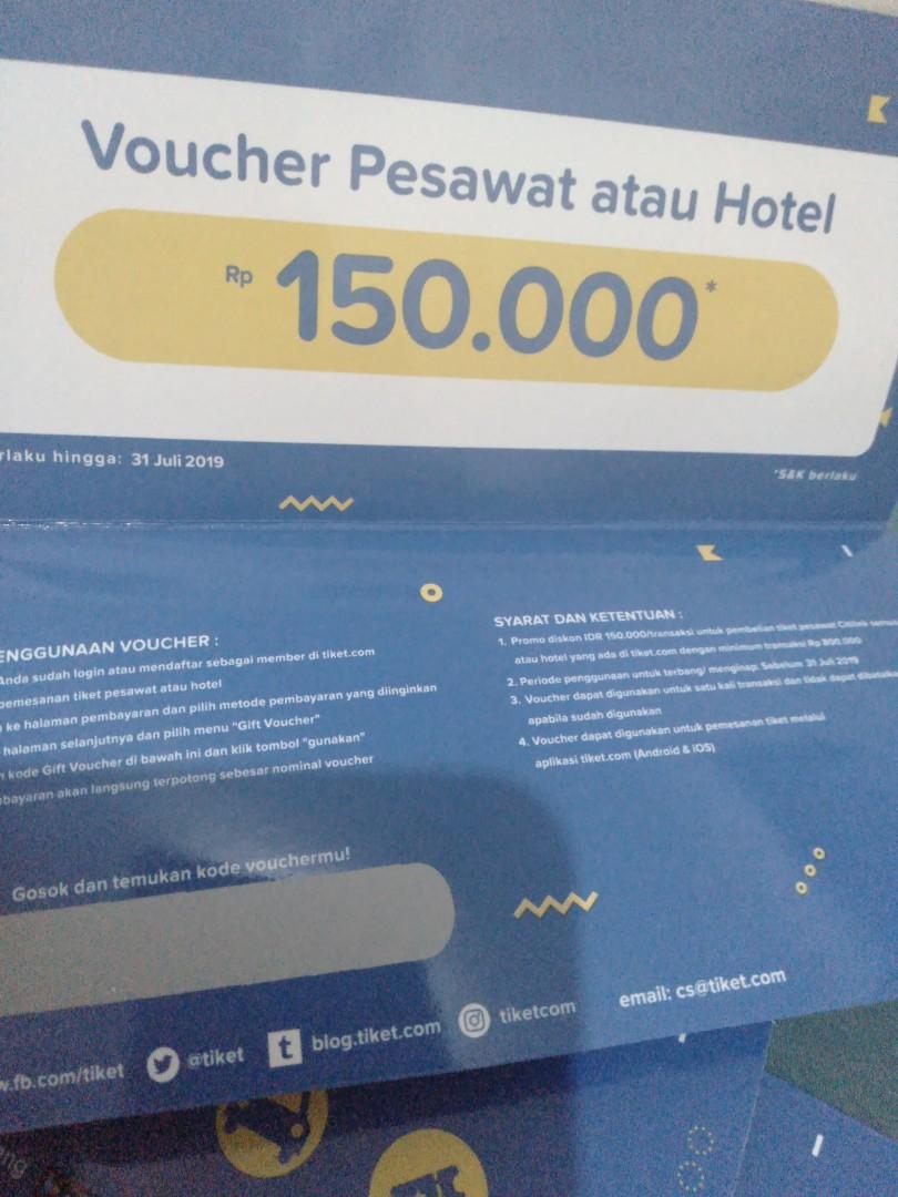Voucher Tiket Com On Carousell Besaran cashback tergantung kategori produk. carousell