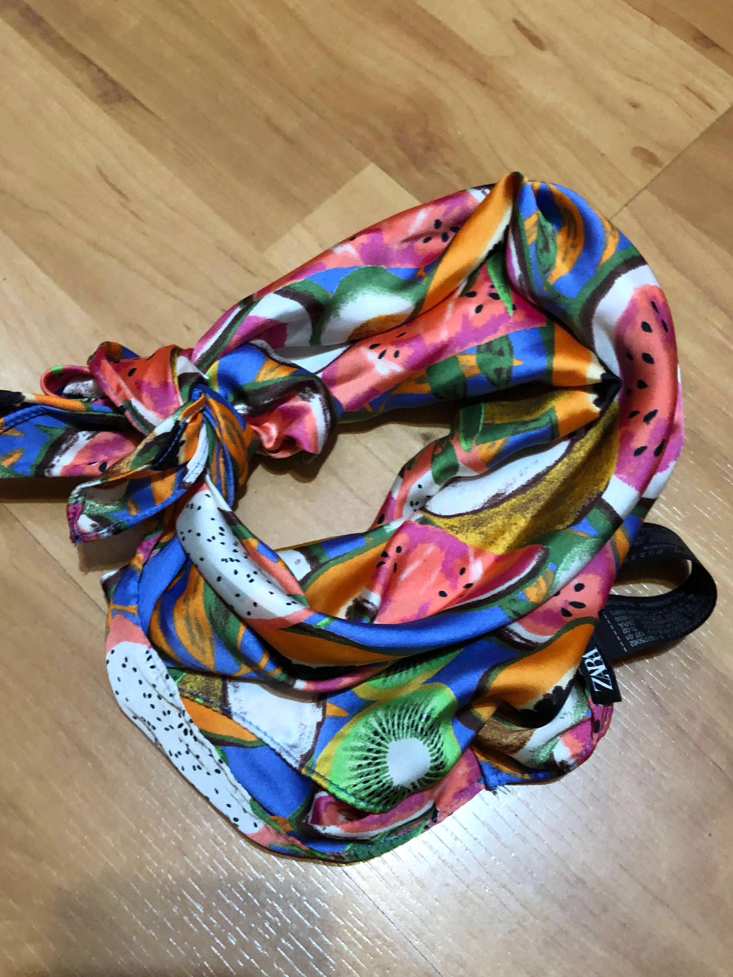 zara printed scarf