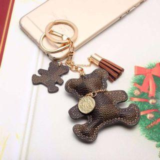 Beautiful Keychain Bear Tassel Charm PU Leather Key Chain Ring Car Purse Wallet Handbag Gift Beautiful Keychain Bear Tassel Charm PU Leather Key Chain Ring Car Purse Wallet Handbag Gift