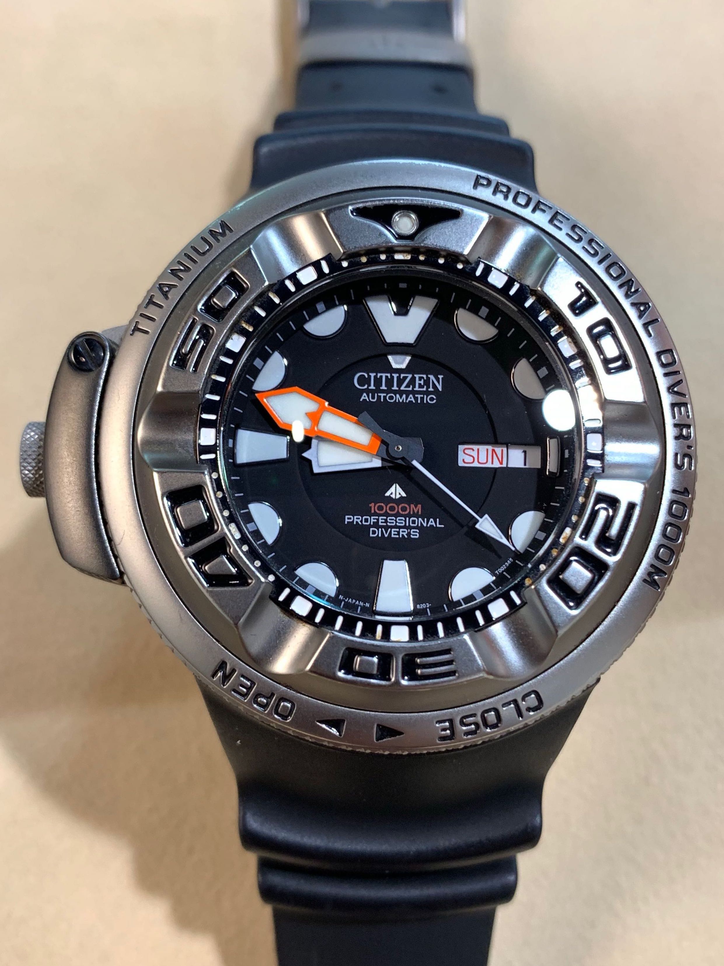 中古二手Citizen Promaster Titanium Autozilla Professional 1000m