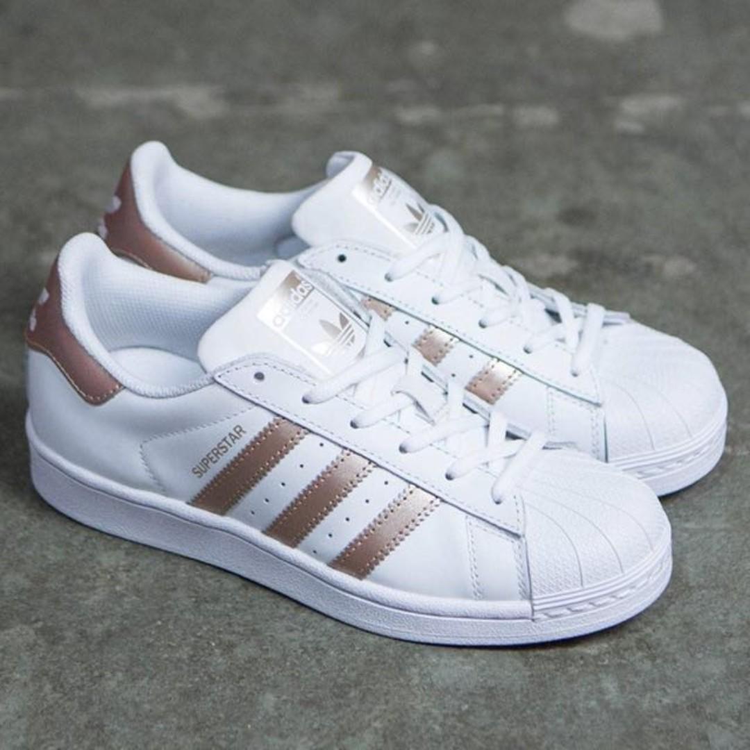 Tenis adidas superstar rose cheap gold