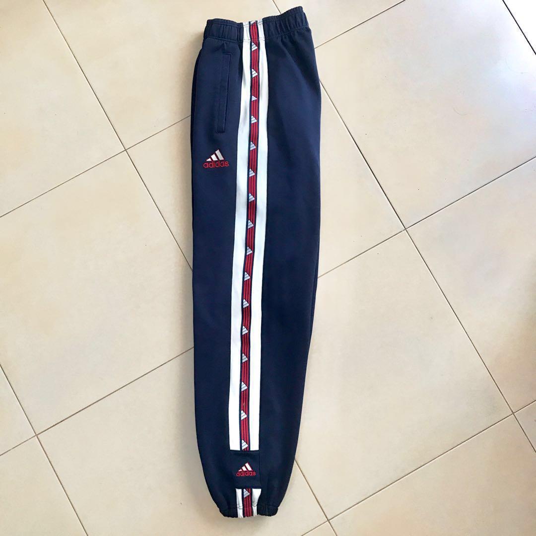 navy blue cuffed track pants