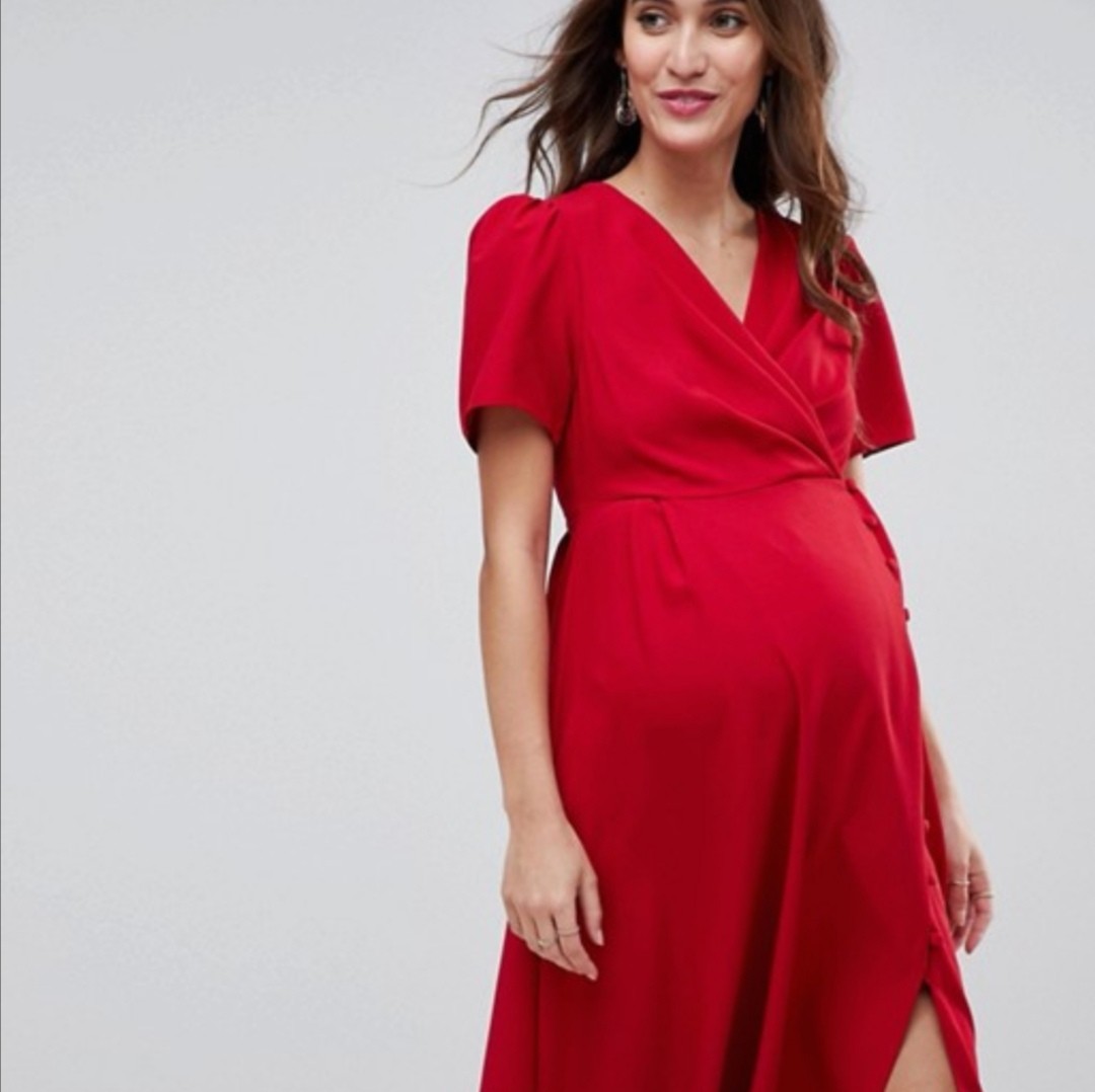 ASOS Maternity Button Through Maxi Tea 