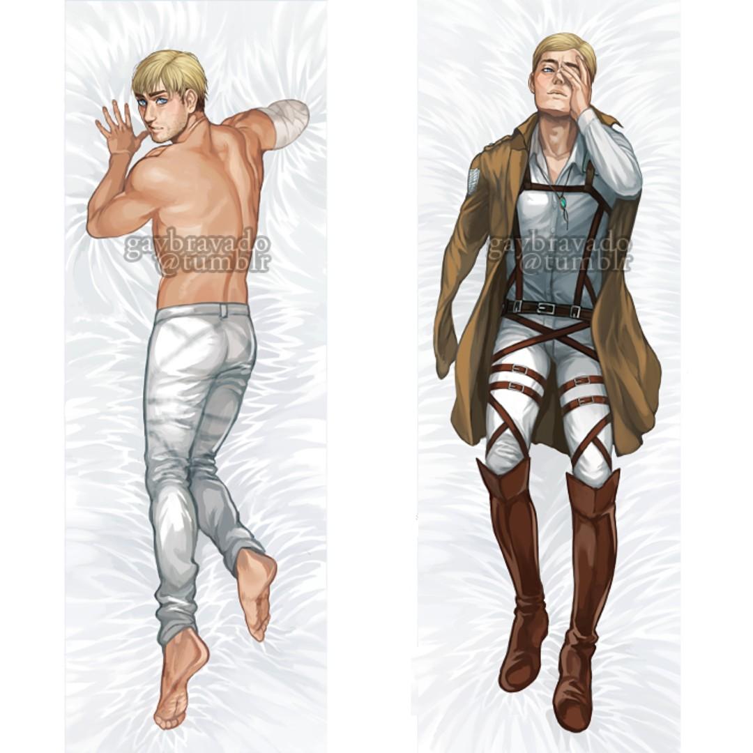 Attack On Titan Erwin Smith Dakimakura Body Pillow Case J Pop On Carousell | attack on titan, body pillow. attack on titan erwin smith dakimakura body pillow case