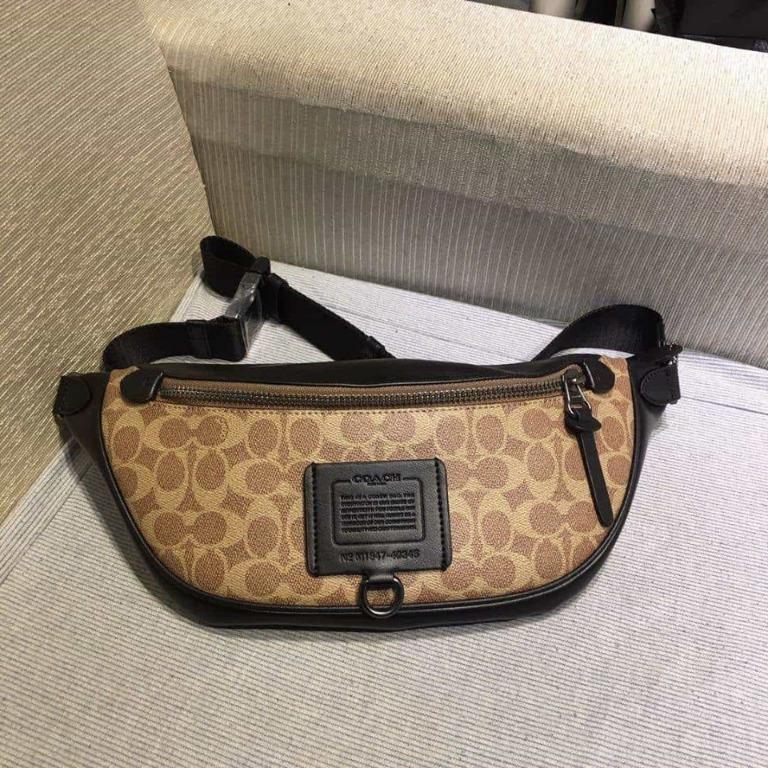 Authentic Coach F40345 Rivington Belt Bag Khaki Men S Fashion Bags Wallets Others On Carousell