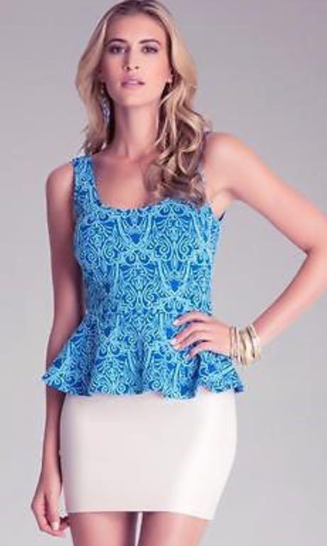 bebe peplum top