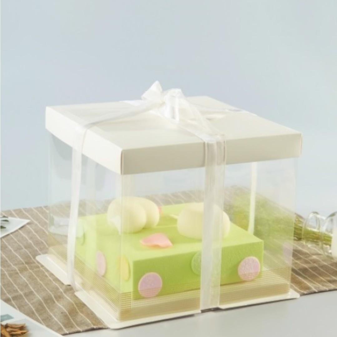 Cake Boxes (Category: Occasions & Party Supplies) located in Singapore. Submitted by hamdhee (Listing ID 233925417, Image 1). Description: Cake Boxes (different Sizes) 10 x 10 x 9.5 Inch = S$4.50 10 x 10 x 13.5 Inch = S$5 11 x 11 x 13.5 Inch = S$5.50 12 x 12 x 13.5 Inch = S$6.00 14 x 14 x 15.5 Inch = S$8.50 Bottom - White Plastic, Box - Transparent (Plastic), Lid - White Paper [Thick].