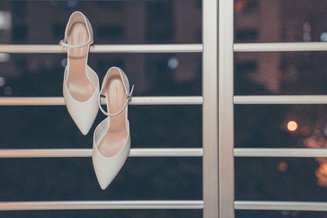 Charles Keith Floral Lucite Heels Mary Janes Women s Fashion Footwear Heels on Carousell