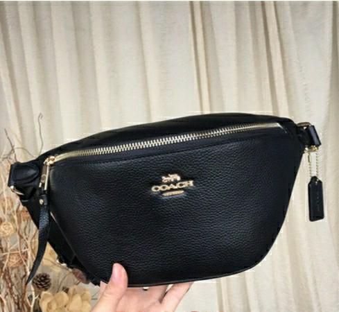 Coach pebbled discount leather belt bag