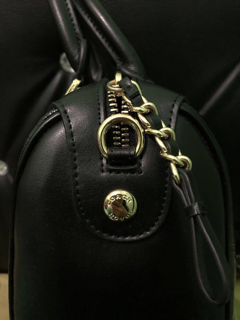 Coach mini discount bennett embossed black