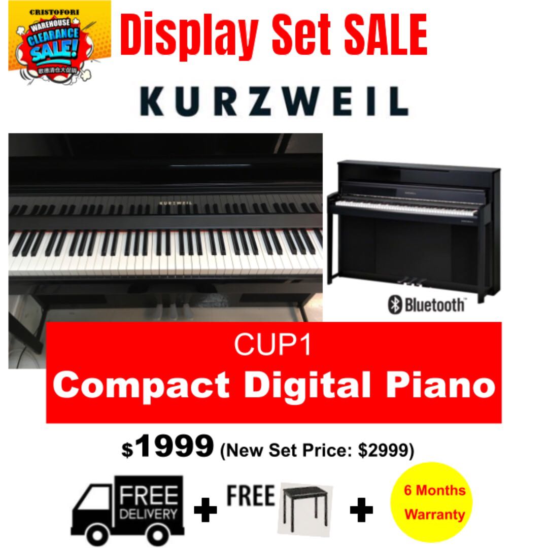 Compact Digital Piano Kurzweil Cup1 Fully Weighted Hammer Action 88 Keys Grand Piano Sound Bluetooth 256 Polyphony Midi Audio In Out Over Usb Mic In 4 Speakers Music Media Music Instruments On Carousell