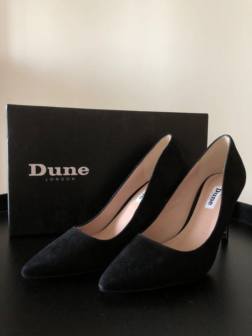 dune black court shoes