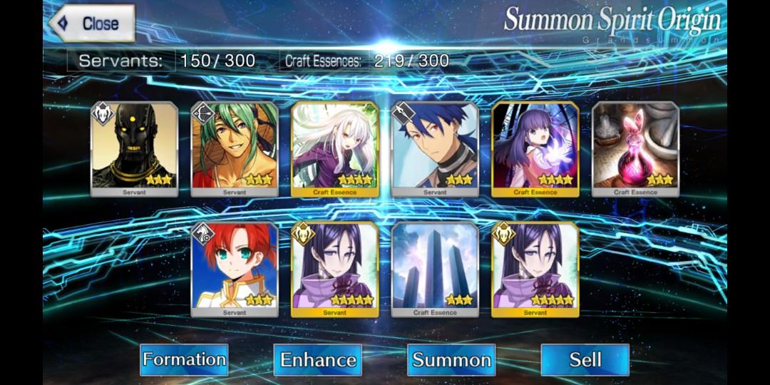 Collectibles Vlad Fate Grand Order Na Gilgamesh Merlin Na 6 Sr 1 Sq Starter Account Japanese Anime