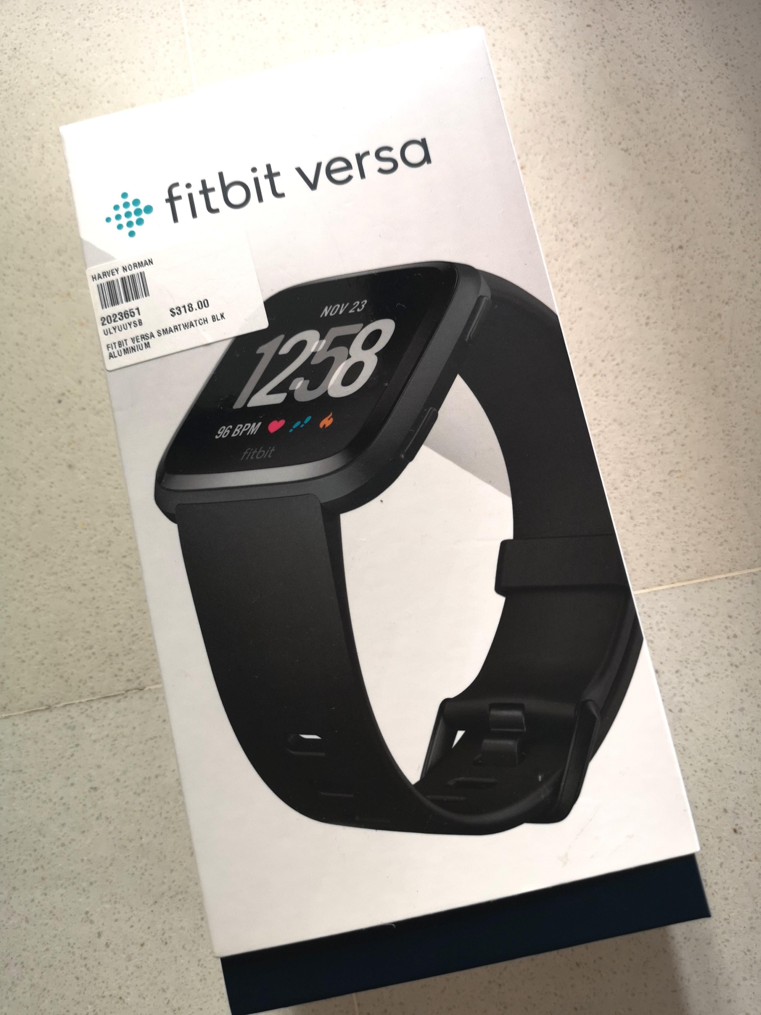 Fitbit versa black extended warranty with harvey norman