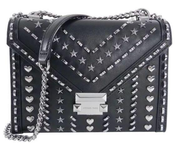 FS BNWT Authentic Michael Kors Whitney Medium Black Limited Edition X Yang Mi Hand Bag Handbag