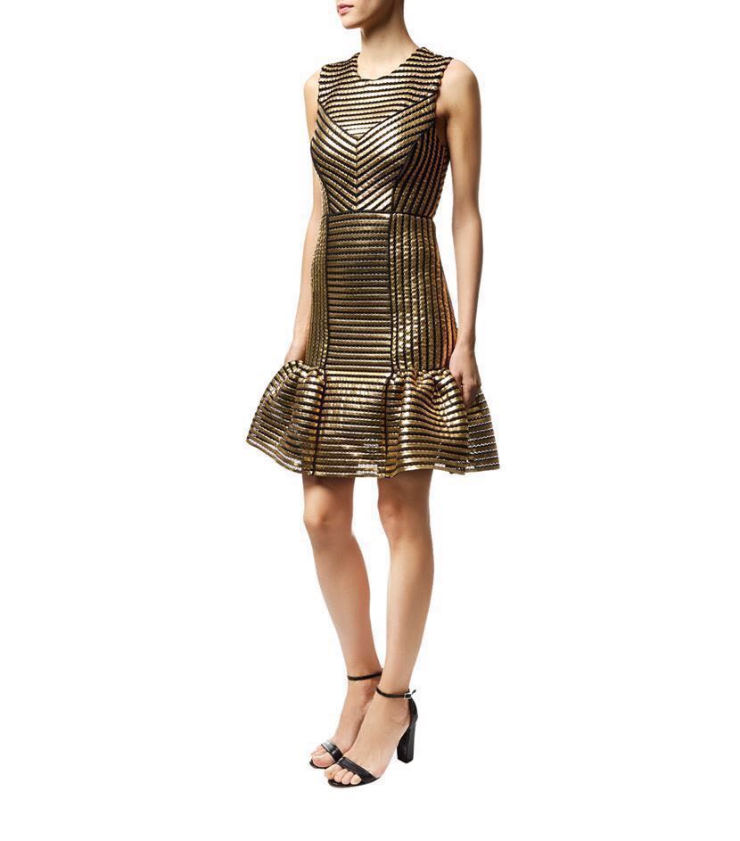 Maje gold dress clearance