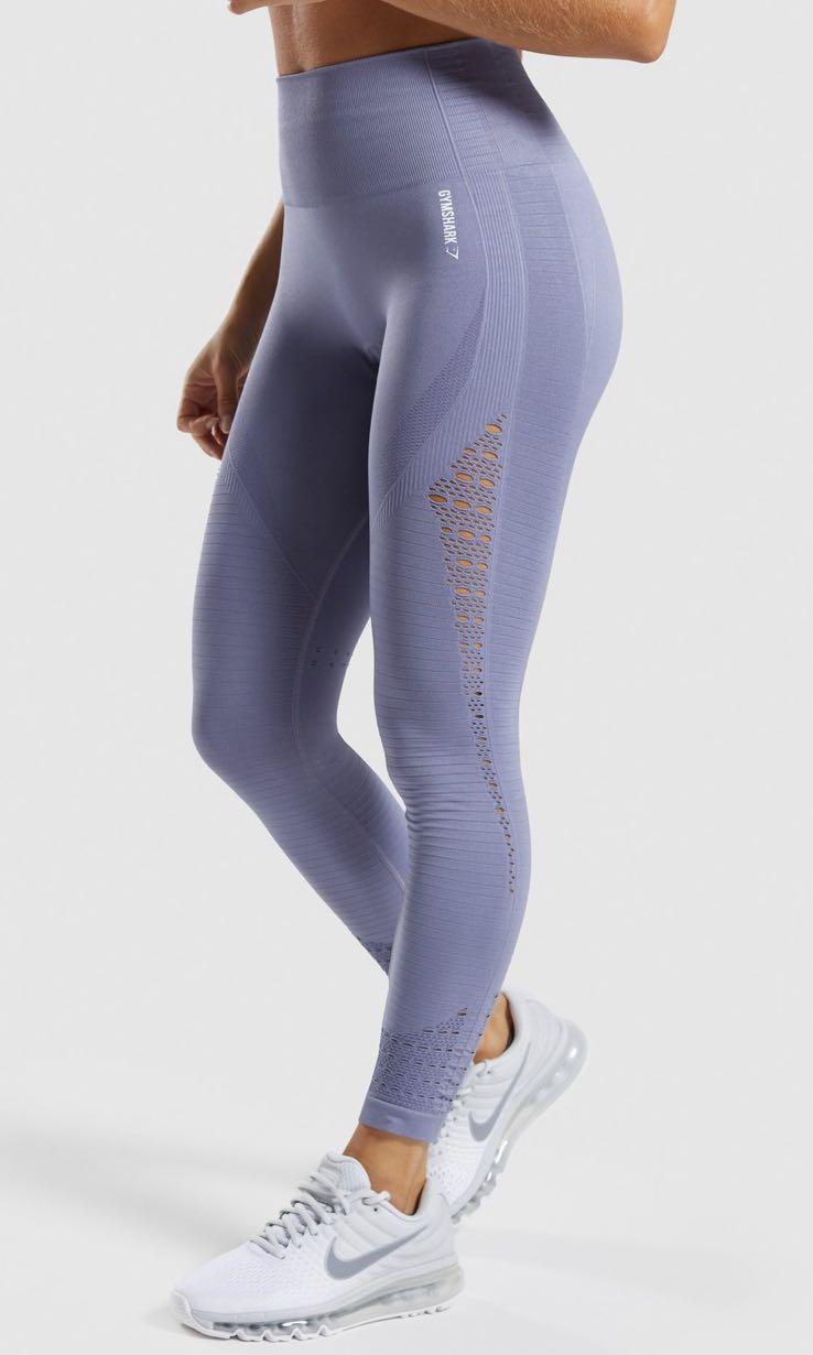 Gymshark Women's Energy+ Seamless Leggings - Steel Blue (Size