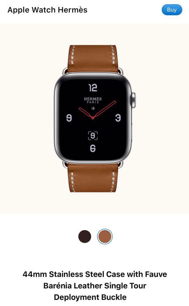 Herm s Apple Watch 44mm Single Tour Deployment Buckle with bundle